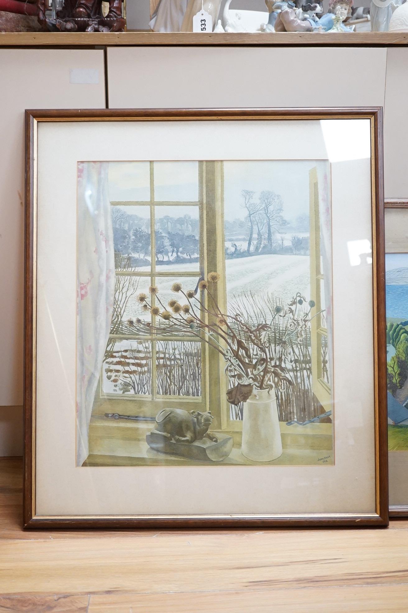 After John Nash CBE, RA (1893-1977), colour lithograph, 'A window in Bucks', unsigned, 53 x 44cm. Condition - good